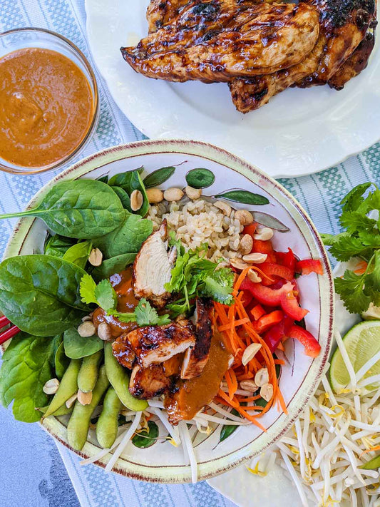 Thai Peanut Bowl with Grilled Chicken
