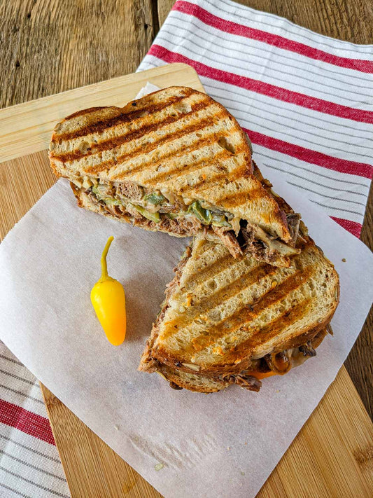 Toasted Beef and Mushroom Panini