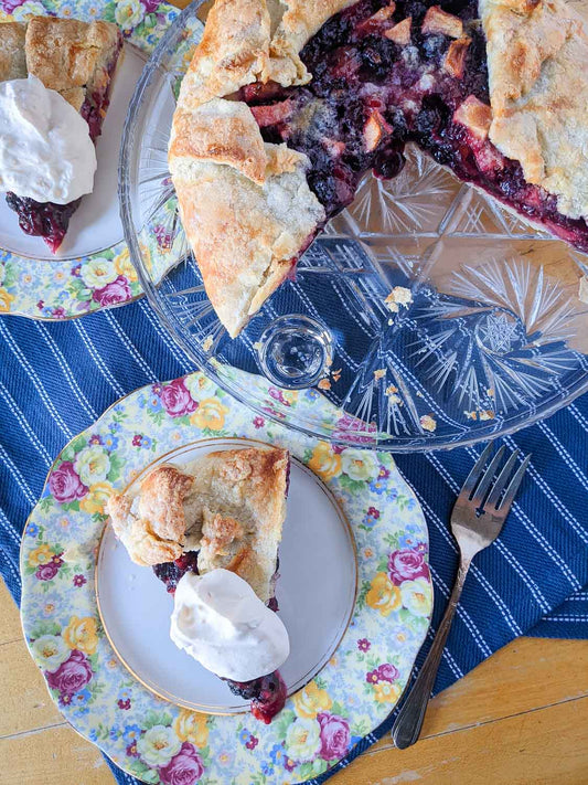 Bumbleberry Galette with Apricot Cream